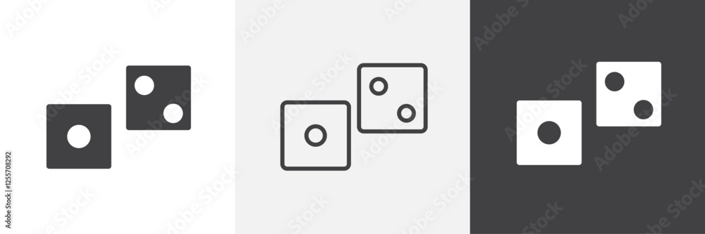 Dice vector icons collection graphic designs for ui designs Dice vector icons collection graphic designs for ui designs