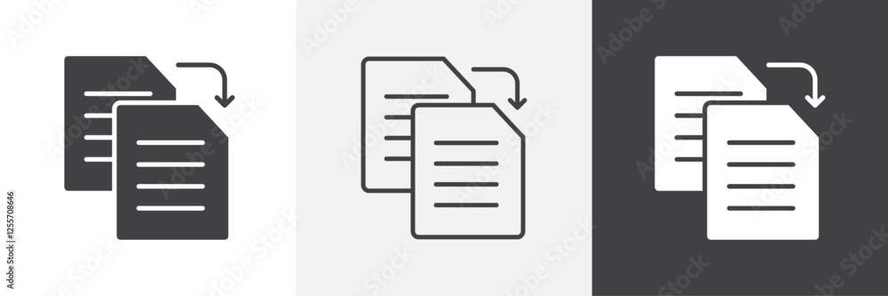 Duplicate vector icons collection graphic designs for ui designs Duplicate vector icons collection graphic designs for ui designs