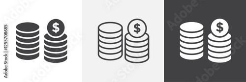Earning vector icons collection graphic designs for ui designs