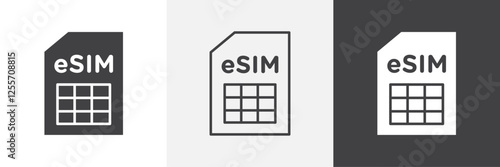 ESIM vector icons collection graphic designs for ui designs