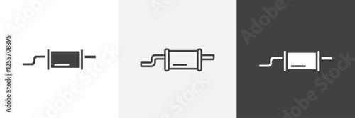 Exhaust pipe vector icons collection graphic designs for ui designs