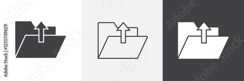 Folder upload vector icons collection graphic designs for ui designs