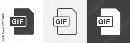 Gif vector icons collection graphic designs for ui designs