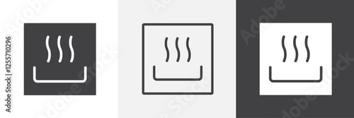 Heat vector icons collection graphic designs for ui designs
