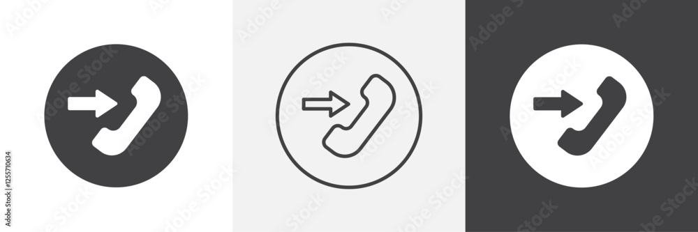 Incoming Call vector icons collection graphic designs for ui designs Incoming Call vector icons collection graphic designs for ui designs