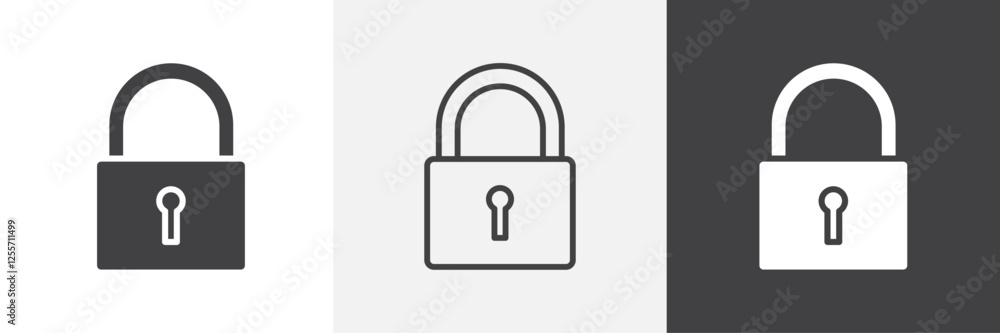 Lock vector icons collection graphic designs for ui designs Lock vector icons collection graphic designs for ui designs