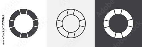 Life buoy vector icons collection graphic designs for ui designs