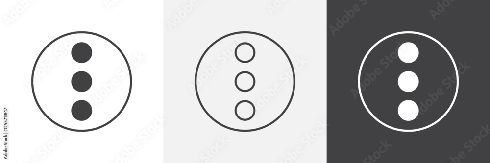 Menu dots vector icons collection graphic designs for ui designs Menu dots vector icons collection graphic designs for ui designs