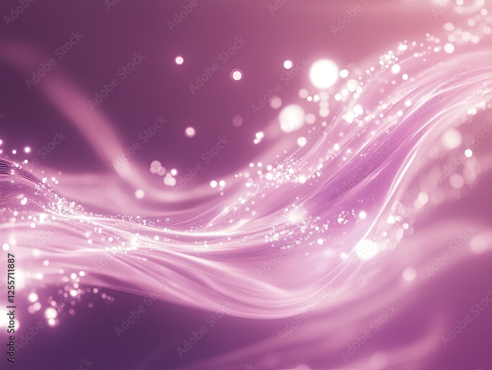 Elegant Abstract Background with Flowing Lines and Sparkling Lights Elegant Abstract Background with Flowing Lines and Sparkling Lights