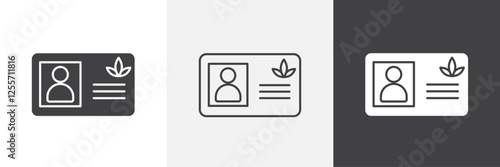 Medical marijuana card vector icons collection graphic designs for ui designs