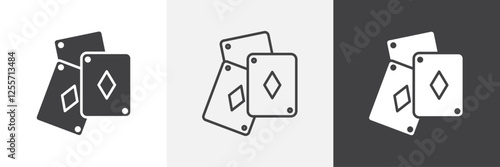 Playing cards vector icons collection graphic designs for ui designs