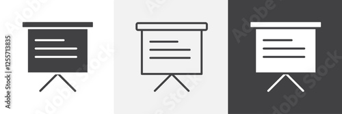 Presentation vector icons collection graphic designs for ui designs