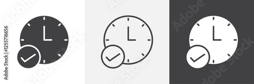 Time check vector icons collection graphic designs for ui designs