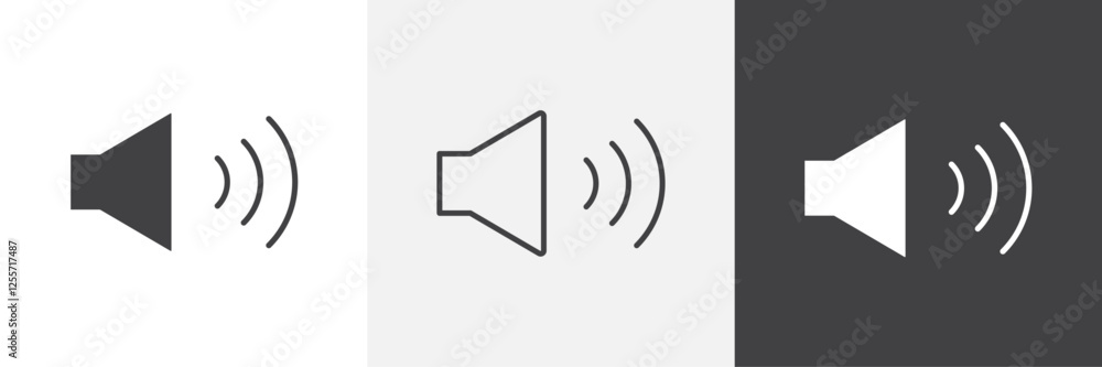 Volume vector icons collection graphic designs for ui designs Volume vector icons collection graphic designs for ui designs