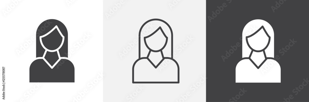 Woman vector icons collection graphic designs for ui designs Woman vector icons collection graphic designs for ui designs