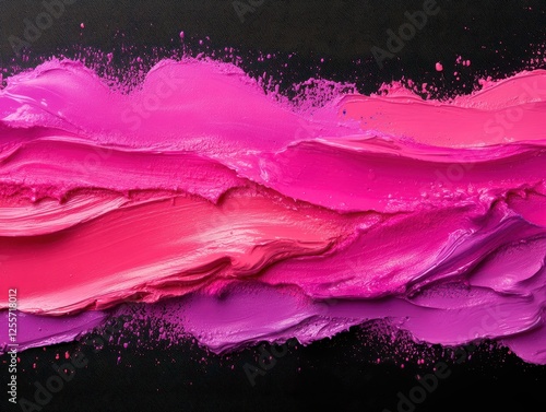 Close-Up of Digital Brushstroke Art in Vibrant Pink Shades photo