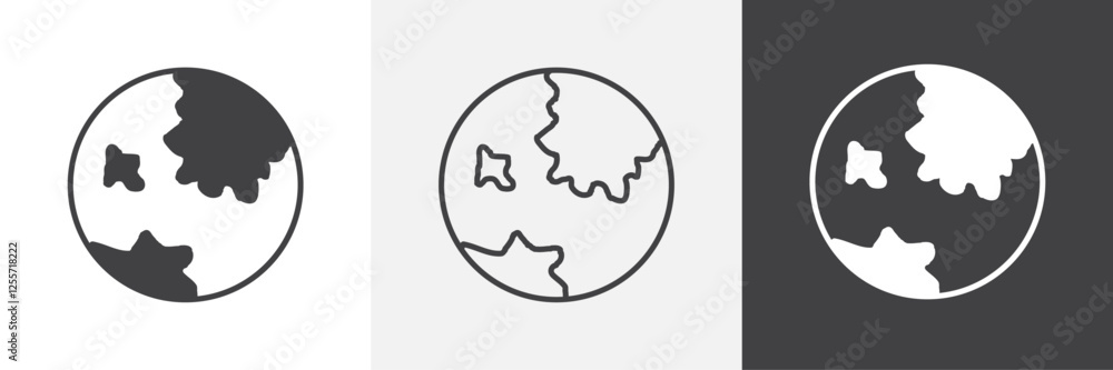 World vector icons collection graphic designs for ui designs