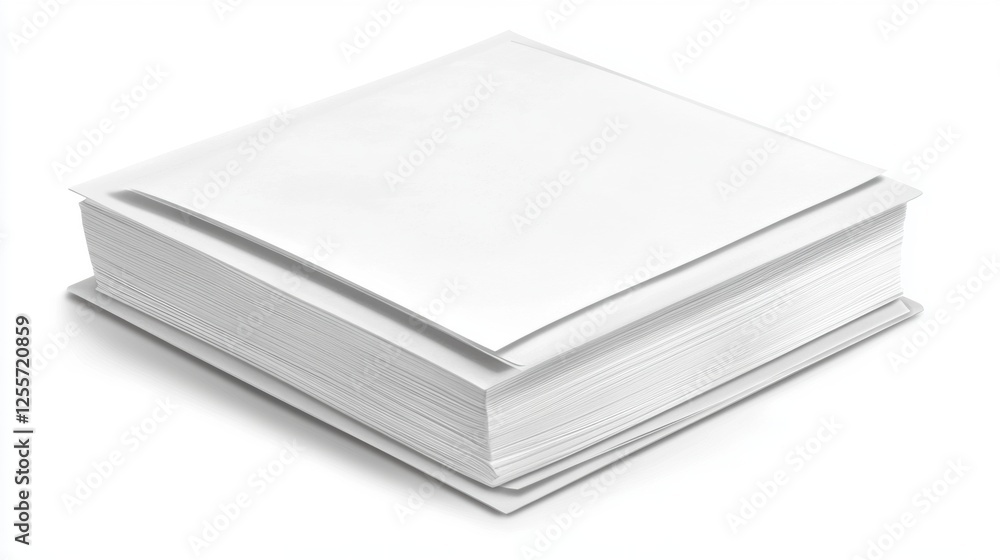 Blank White Notebook with Unmarked Pages for Creative Writing and Document Organization Blank White Notebook with Unmarked Pages for Creative Writing and Document Organization