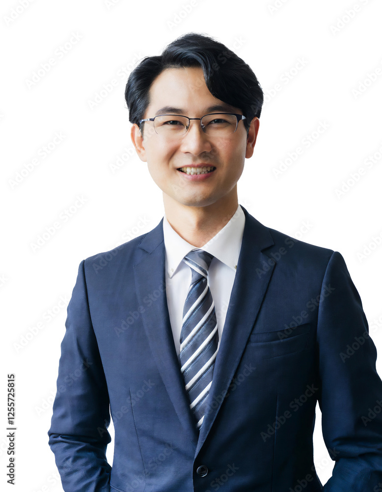 Portrait of only one Man. White Background. Portrait of only one Man. White Background.