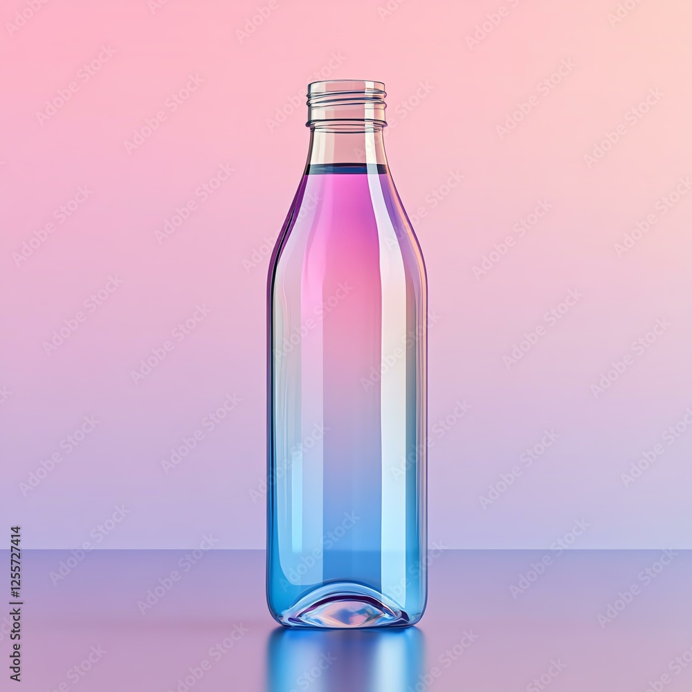 Colorful glass bottle with abstract background. Colorful glass bottle with abstract background.