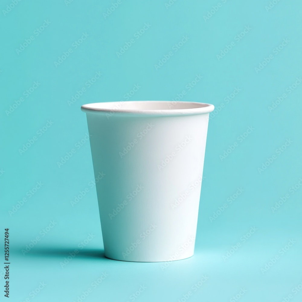 White paper cup on teal background (1) White paper cup on teal background (1)
