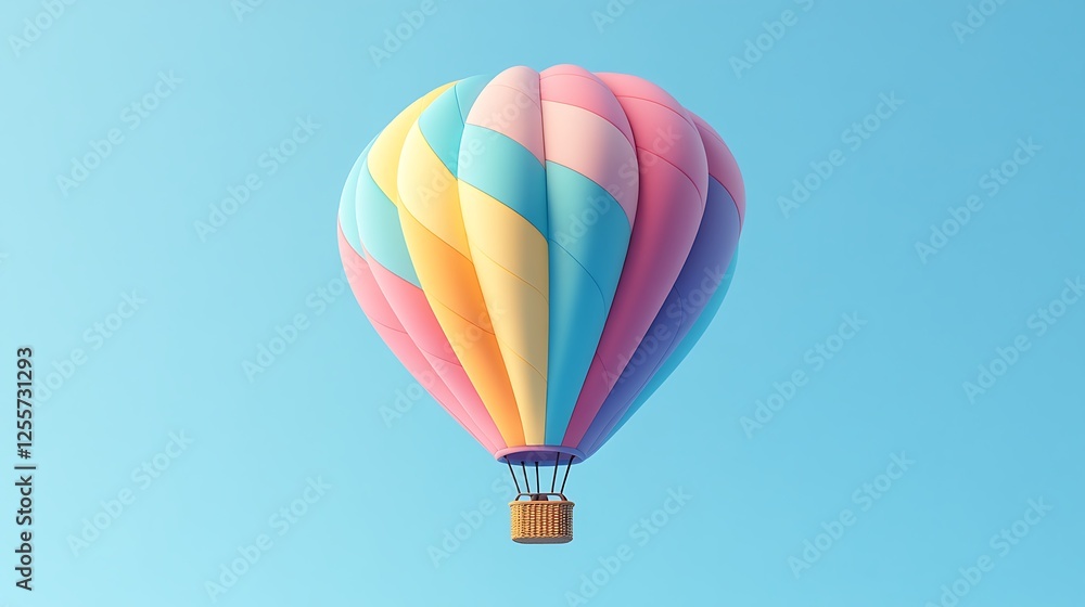 Naklejka premium balloon floating against a clear blue sky