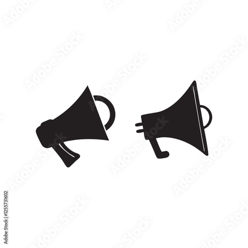 Loudspeaker icon silhouette 