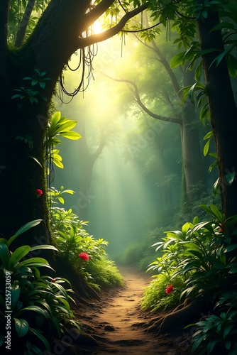 morning in the forest