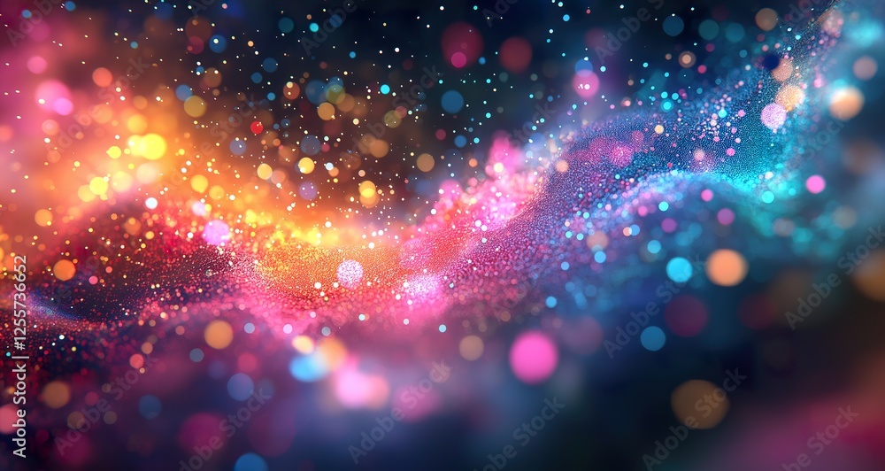 Fototapeta premium Neon Particle Abstract 