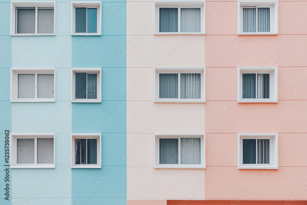 Fototapeta premium Pastel Building Facade