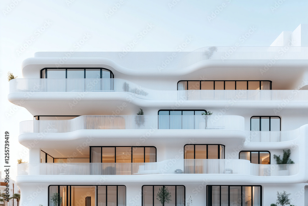 Modern white facade Modern white facade