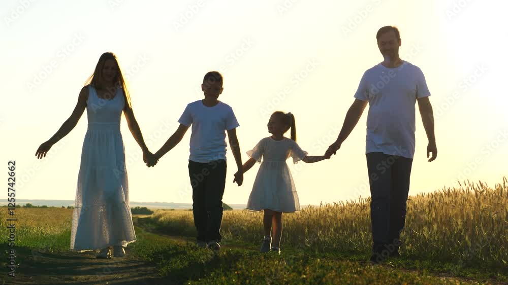 mother father child daughter son walk sunset, holding hands parents girl boy, happy family, wheat field, childhood dream, people park concept, happy family, child daughter son, child dream concept mother father child daughter son walk sunset, holding hands parents girl boy, happy family, wheat field, childhood dream, people park concept, happy family, child daughter son, child dream concept