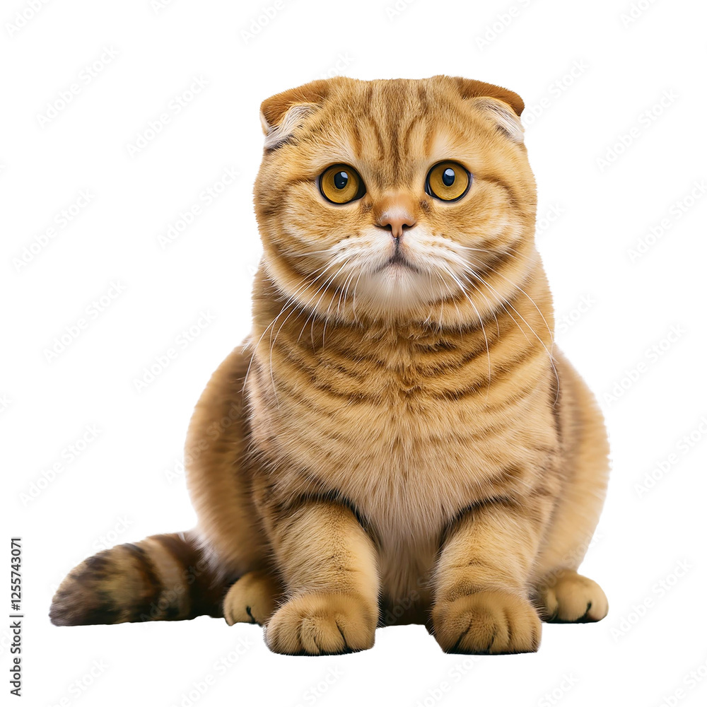 Fototapeta premium Scottish fold cat with orange color