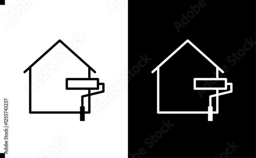 住宅の塗装をイメージしたアイコン