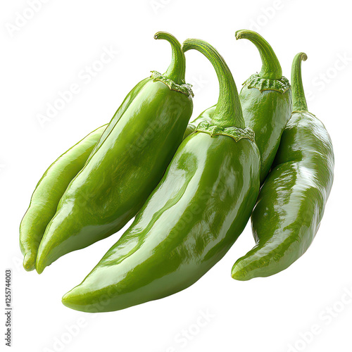 Anaheim Peppers isolated on transparent background