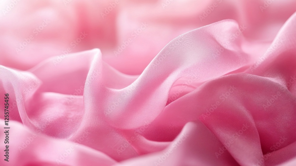 Obraz premium Pink Silk Fabric Draped Texture Background