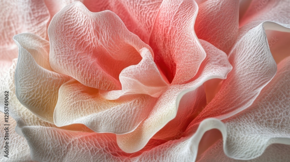 A close-up view of the delicate textures of a pink rose, with a smooth white backdrop for elegant composition. A close-up view of the delicate textures of a pink rose, with a smooth white backdrop for elegant composition.