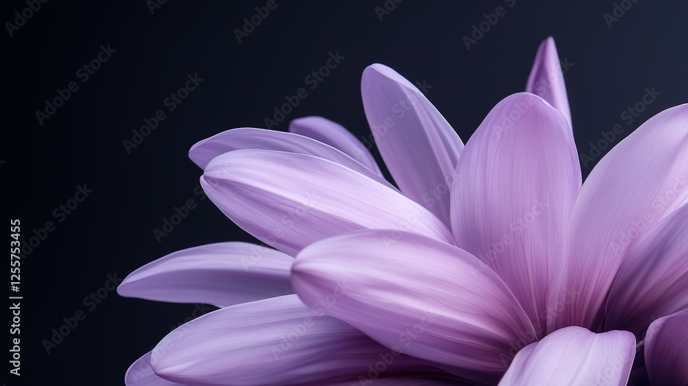 Macro view of intense purple and violet flower petals. close up, abstract nature, items isolated on dark background, Leaf details. Future, exotic, trendy concept Macro view of intense purple and violet flower petals. close up, abstract nature, items isolated on dark background, Leaf details. Future, exotic, trendy concept