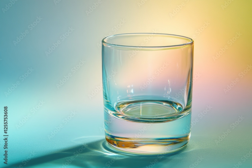 A clear glass filled with water sitting on a table A clear glass filled with water sitting on a table