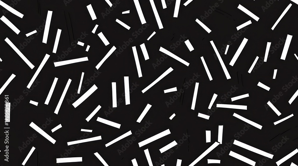 Abstract Pattern of White Lines on a Dark Background for Design