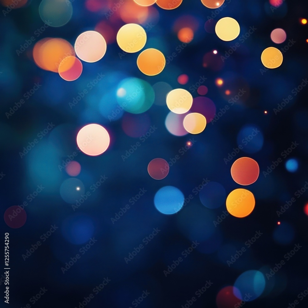 Obraz premium Colorful bokeh lights, night, festive background, celebration