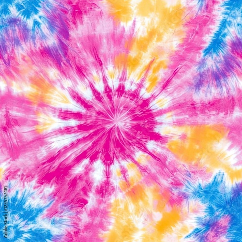 Abstract textured spiral folded rainbow colorful tie dye textured background. Colorful tie dye pattern abstract background.