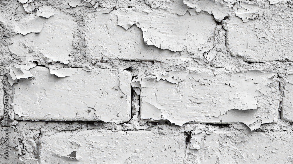 Fototapeta premium Texture of a white painted brick wall as a background or wallpaper