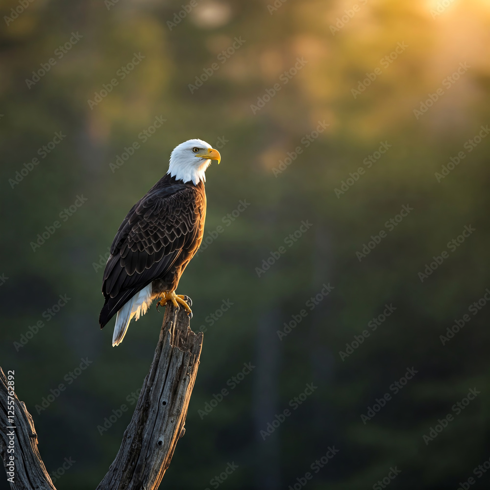 Obraz premium bald eagle on a branch