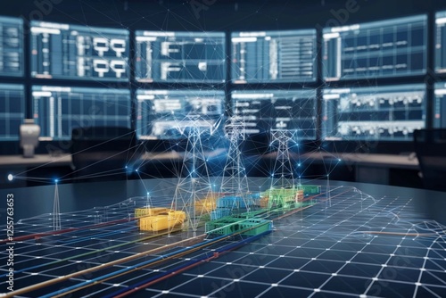 A digital twin model of an energy grid being optimized in real time