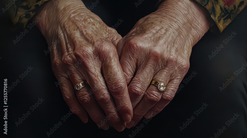 Fototapeta premium Calloused Hands Holding Memories
