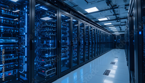 Server room data center corridor