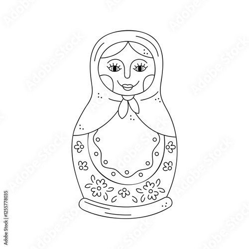 Nesting doll. Hand drawn clip art for your project.
