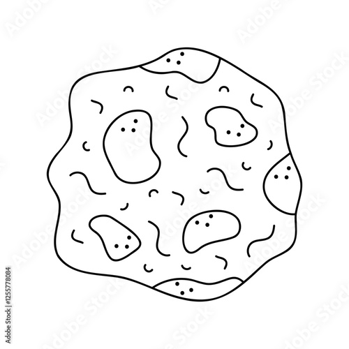 One pancake. Hand drawn clip art for your project.