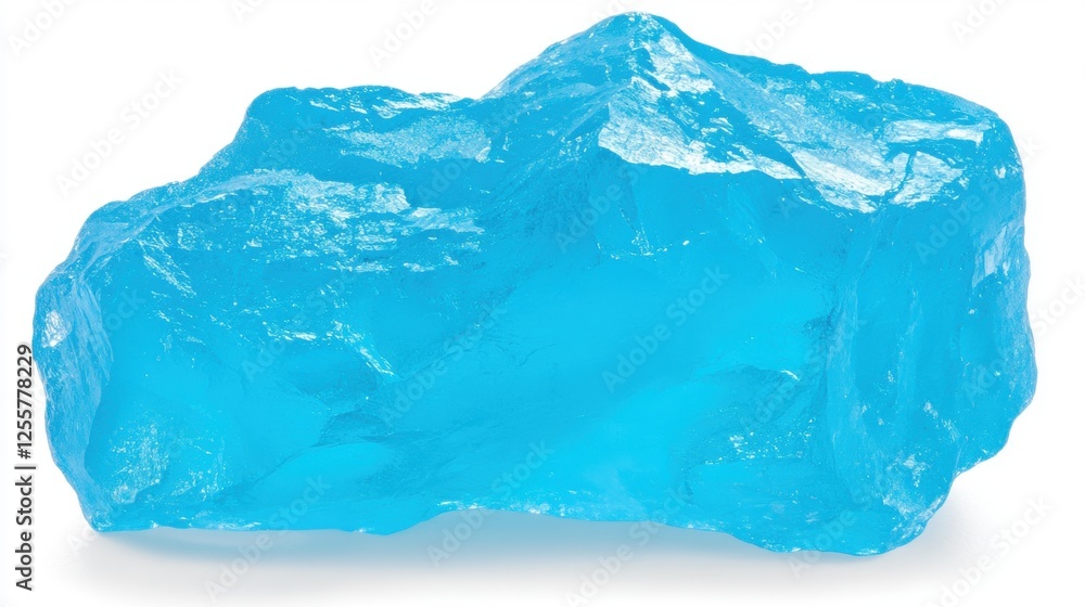 Translucent Blue Crystal Rock with Shiny Surface and Unique Natural Texture Translucent Blue Crystal Rock with Shiny Surface and Unique Natural Texture